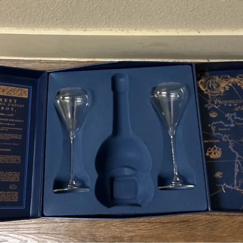 De Venoge Louis XV Champagne Gift “Boxes” W 2 Glass, 1996 -4 available
